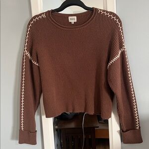 BKE Buckle Soft Chocolate Mocha Knit Chunky Sweater XS
